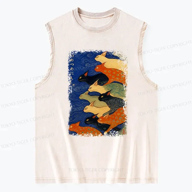 Japanese vintage washed tank top