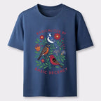 Japanese Vintage Bird T-Shirt for Daily Wear