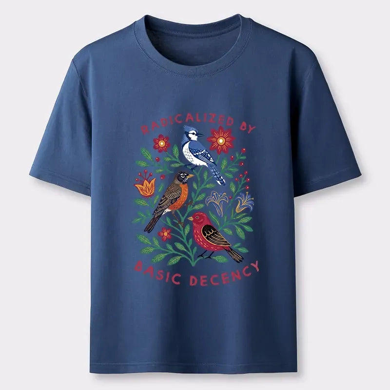 Japanese Vintage Bird T-Shirt for Daily Wear