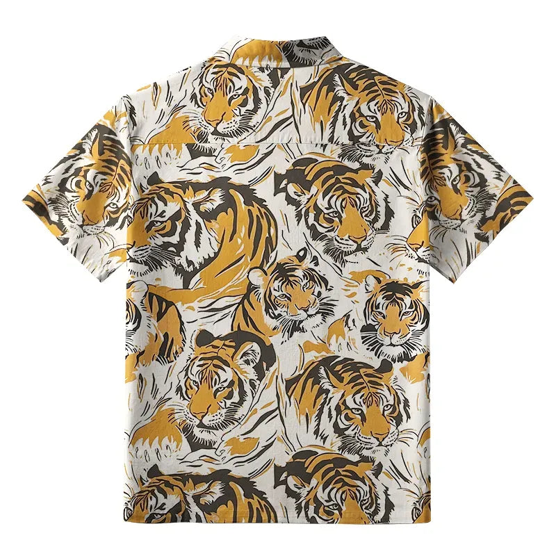 Vintage Japanese Tiger Shirt for Summer