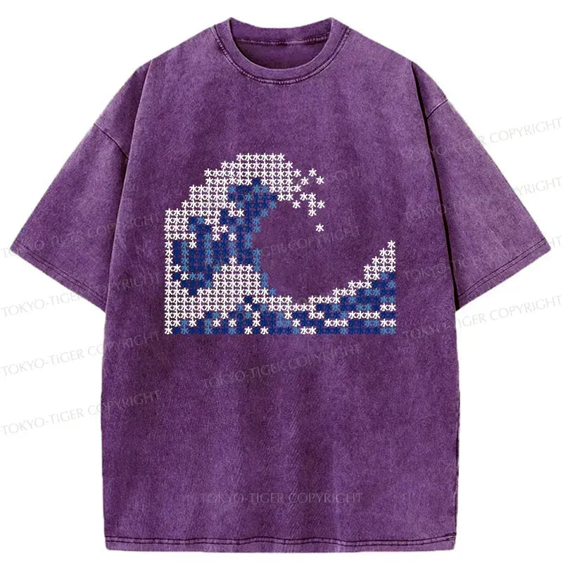 Kanji Waves T-Shirt for Streetwear