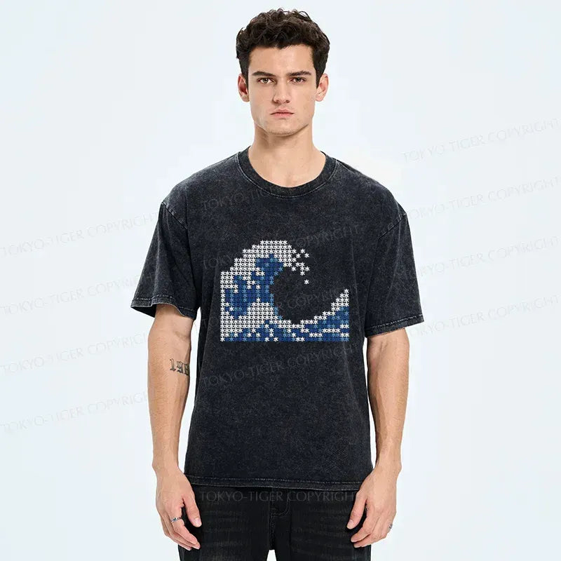Unisex Japanese Ukiyo-e Washed T-Shirt