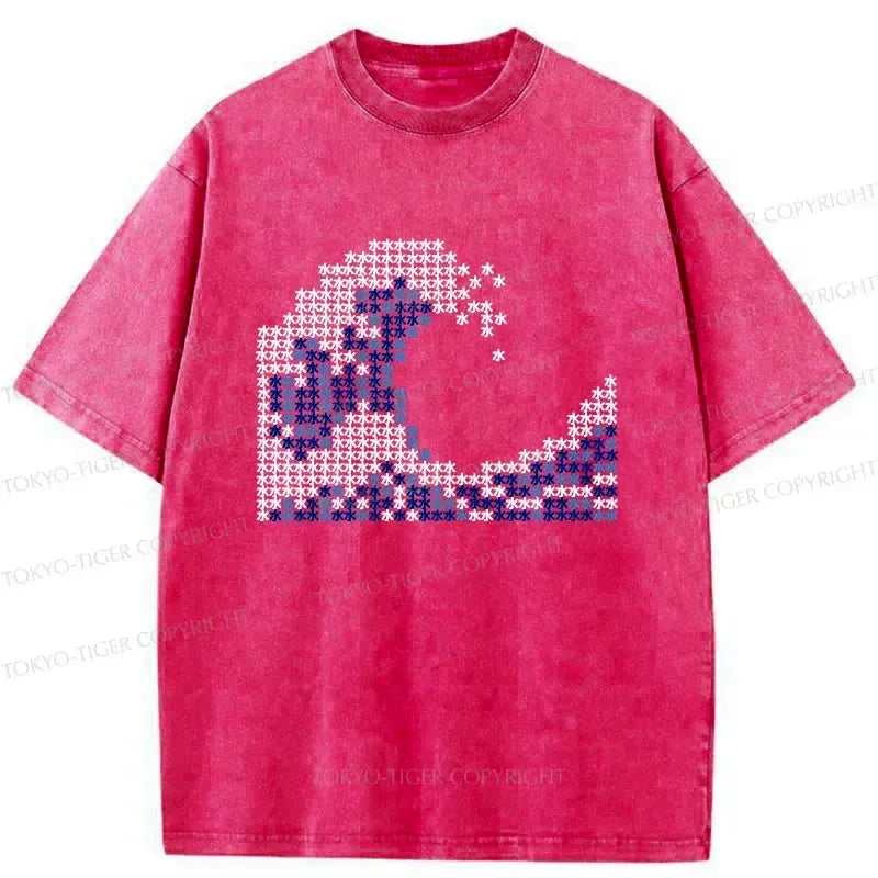 Unisex Japanese Ukiyo-e Washed T-Shirt