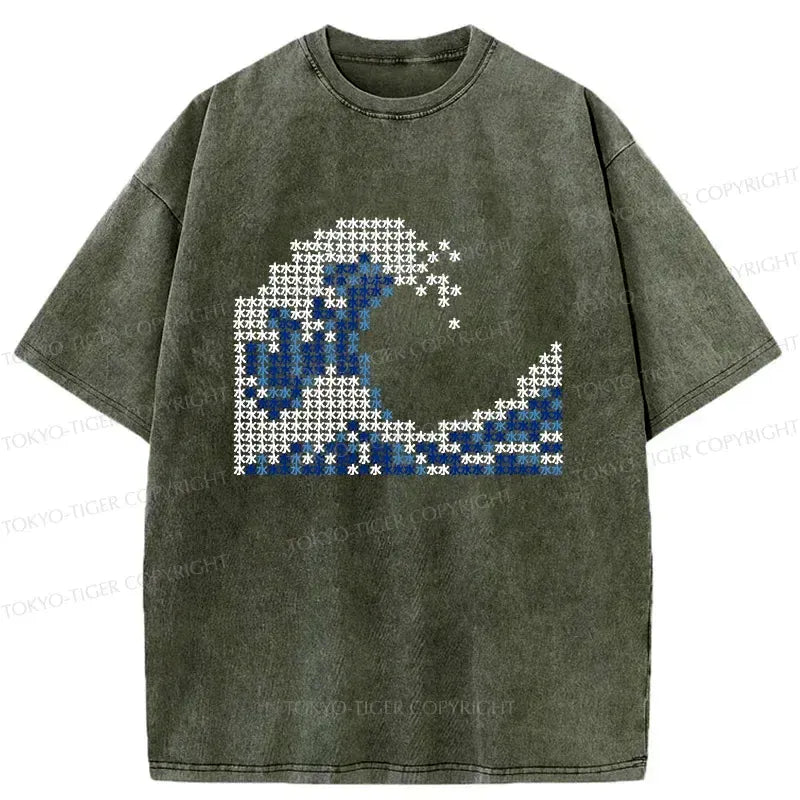 Kanji Waves T-Shirt for Streetwear