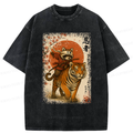 vintage ukiyoe samurai tiger tee