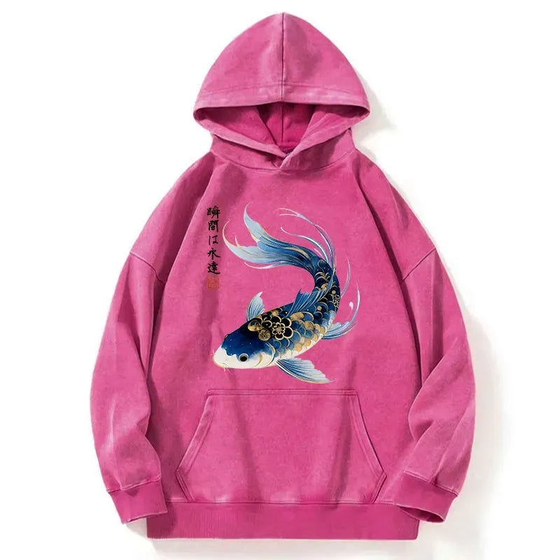 Koi Fish Watercolor Hoodie for Daily Wear