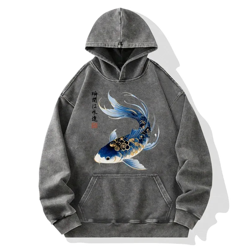 Koi Fish Watercolor Hoodie for Daily Wear