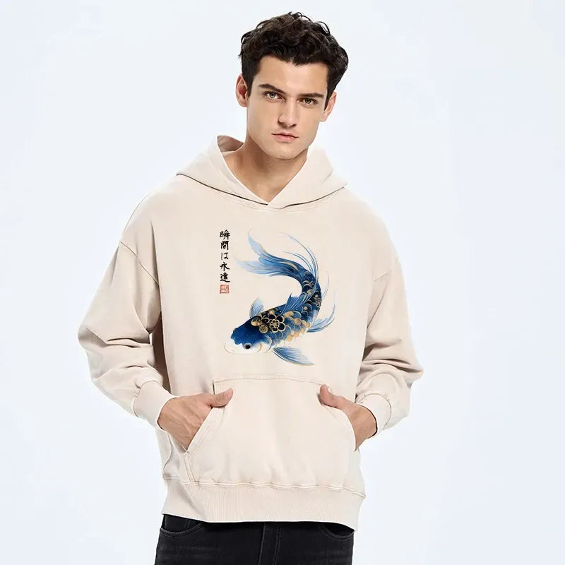 Koi Fish Watercolor Hoodie for Daily Wear