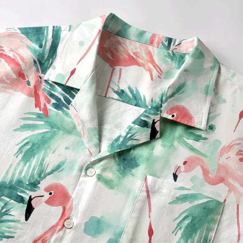 Comfortable Unisex Cotton Hawaiian Shirt for Beach