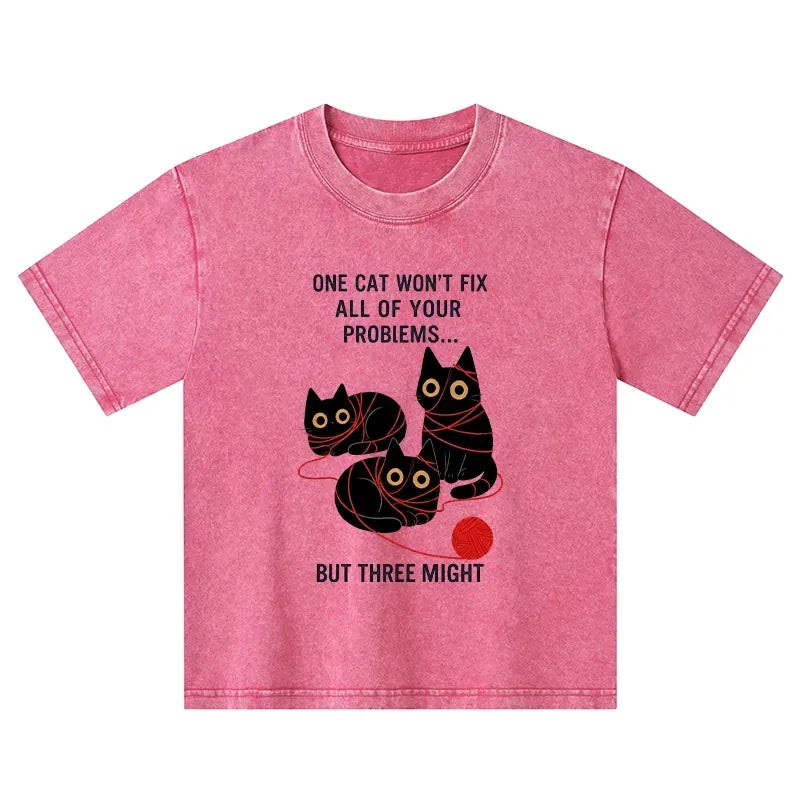 vintage washed cat t-shirt on sale