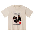 Kyoto-Lion Three Cats Fix All Problems Kids Washed T-Shirt