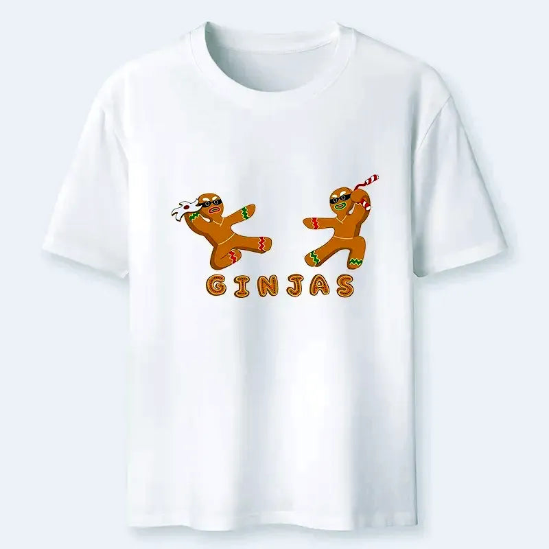 Kyoto Lion Gingerbread Cotton T-Shirt for Summer