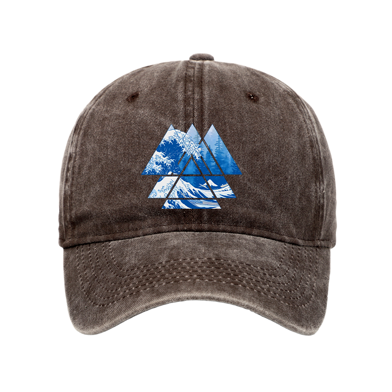 Kyoto-Lion The Great Wave Washed Cap