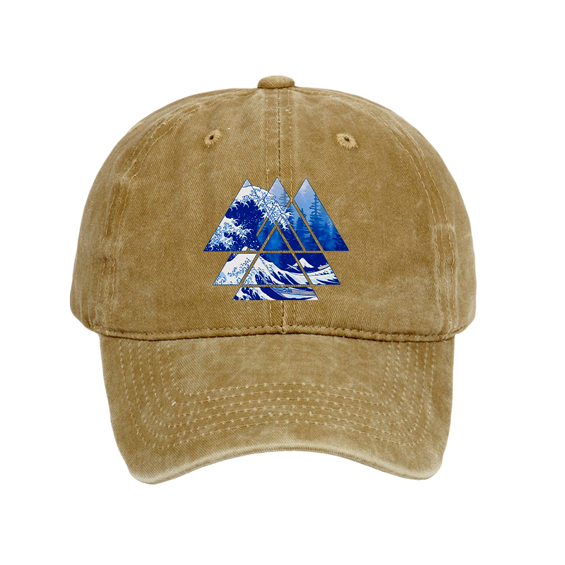 Kyoto-Lion The Great Wave Washed Cap