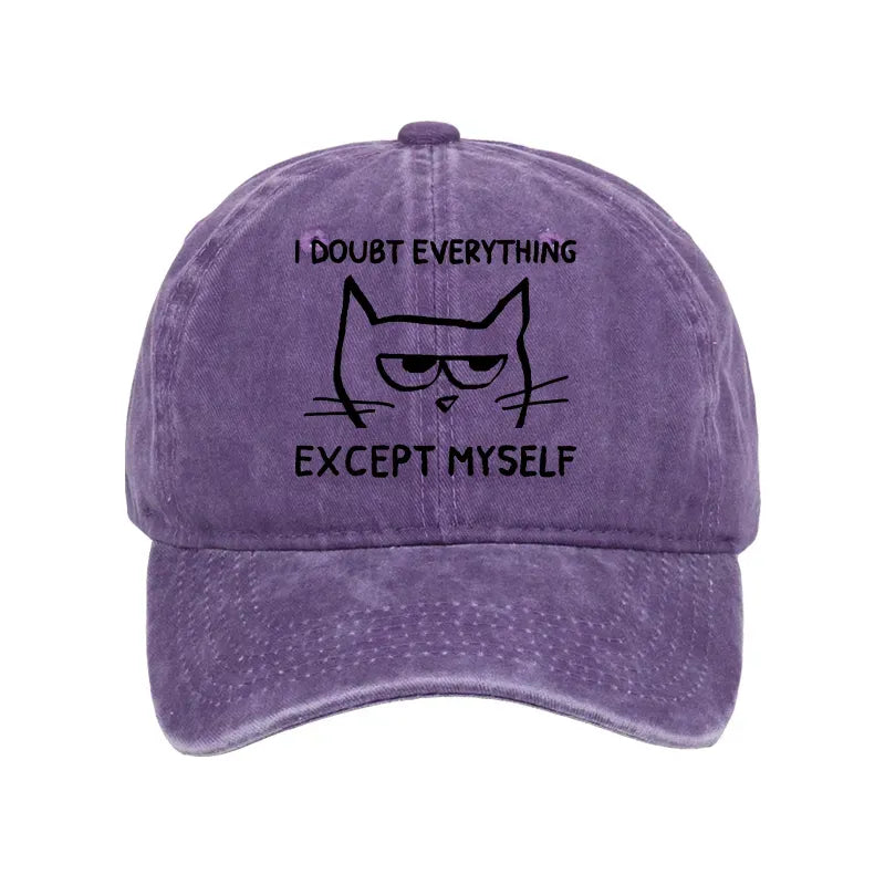 Vintage kitten cap casual streetwear