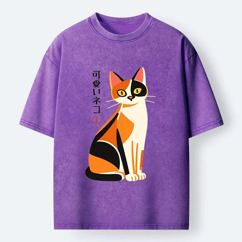 Japanese Cat Art T-Shirt Gift Idea