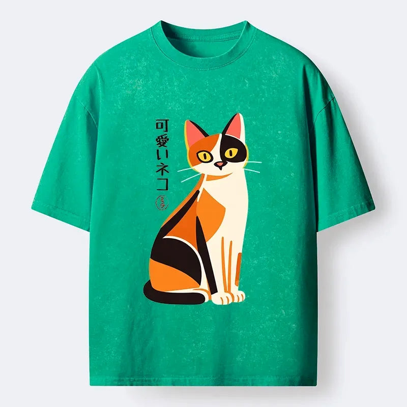 Japanese Cat Art T-Shirt Gift Idea