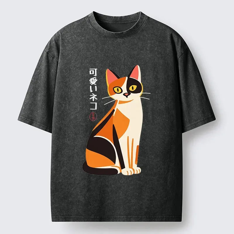 Minimal Calico Cat Shirt Best Seller