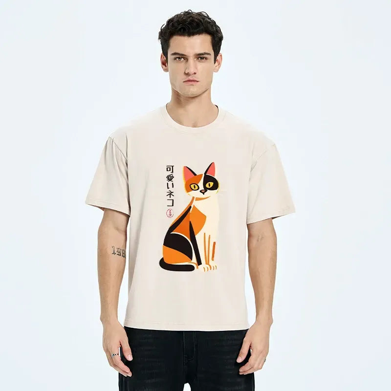Japanese Cat Art T-Shirt Gift Idea