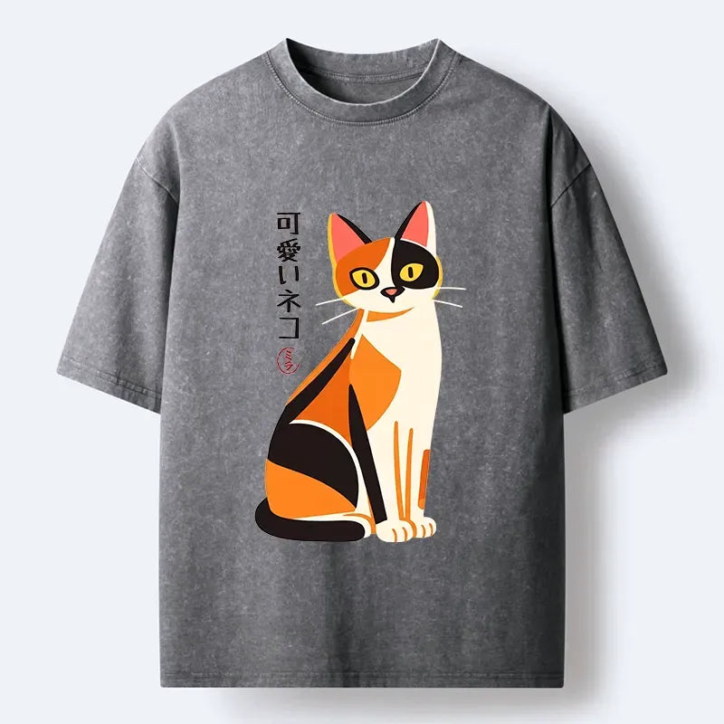 Minimal Calico Cat Shirt Best Seller