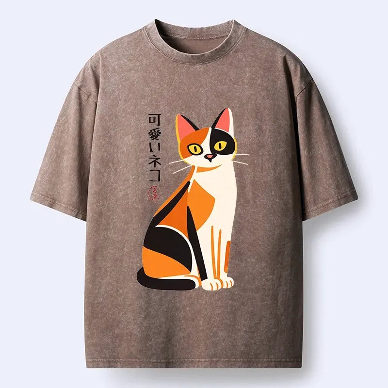 Minimal Calico Cat Shirt Best Seller