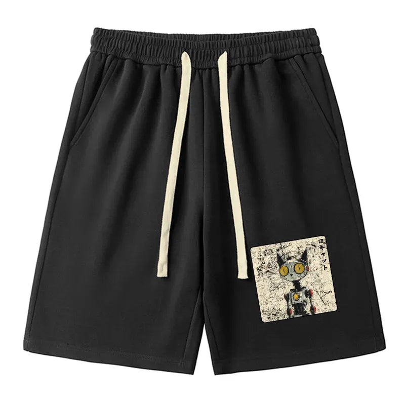 Japanese Robot Cat Unisex Shorts