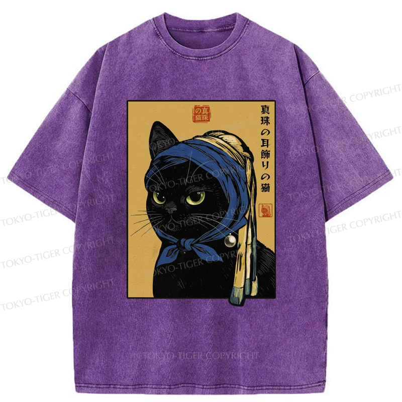 japanese art cat tee free shipping