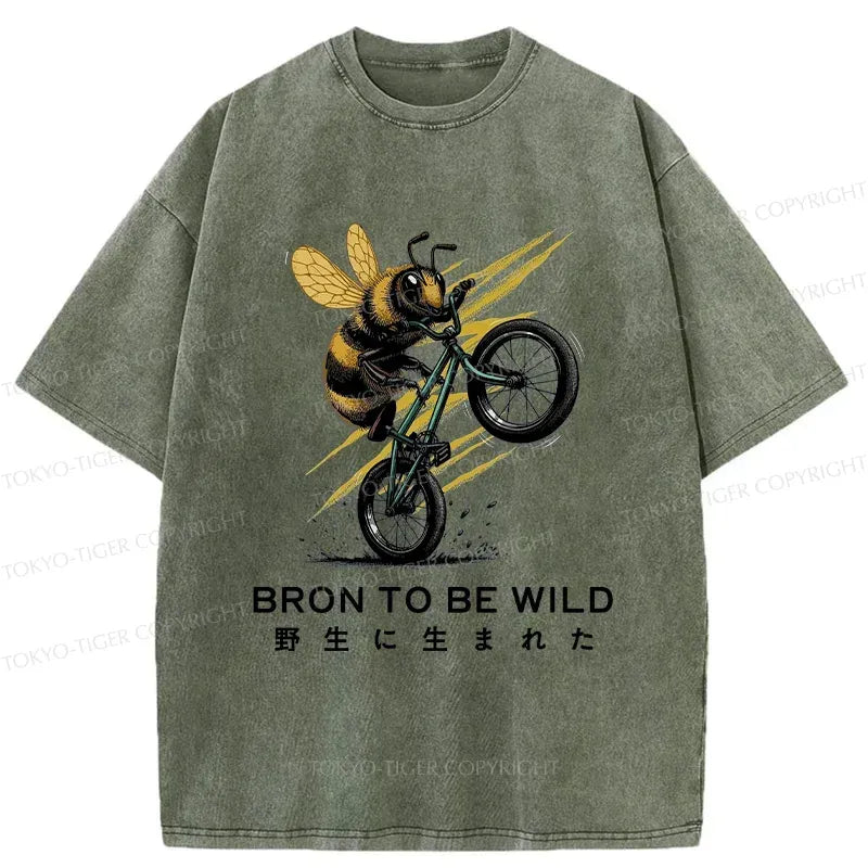 Kyoto-Lion Washed T-Shirt for Everyday Wear