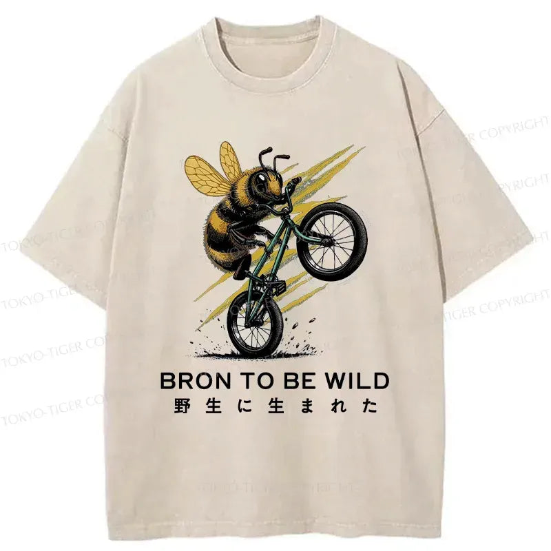 Kyoto-Lion Washed T-Shirt for Everyday Wear