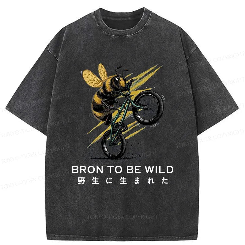 Kyoto-Lion Washed T-Shirt for Everyday Wear