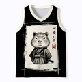 Kyoto-Lion Chonky Samurai Capybara Mesh Tank Top