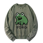 Kyoto-Lion Funny Forg Japan Washed Sweatshirt