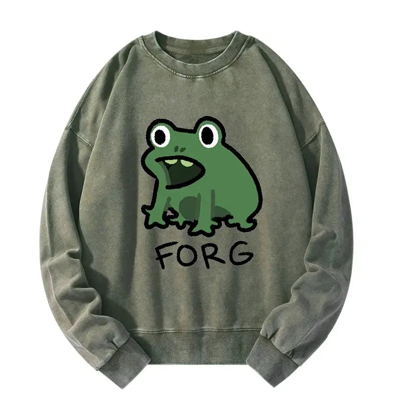 Kyoto-Lion Funny Forg Japan Washed Sweatshirt