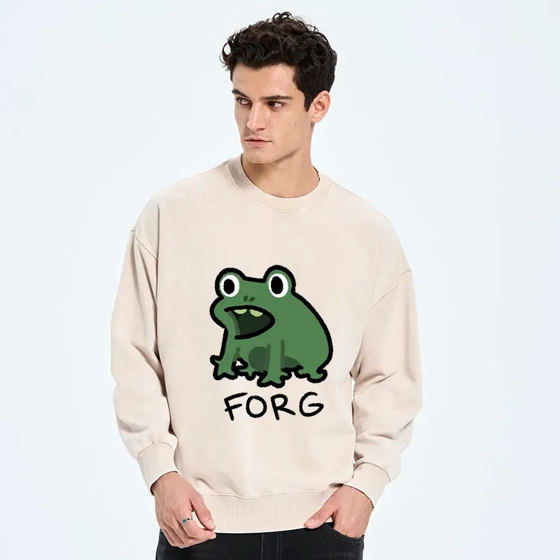 Kyoto-Lion Funny Forg Japan Washed Sweatshirt