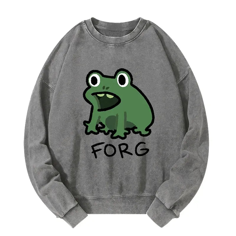 Kyoto-Lion Funny Forg Japan Washed Sweatshirt