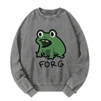 Kyoto-Lion Funny Forg Japan Washed Sweatshirt