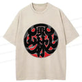 Kyoto-Lion Japanese Traditional Pattern Washed T-Shirt