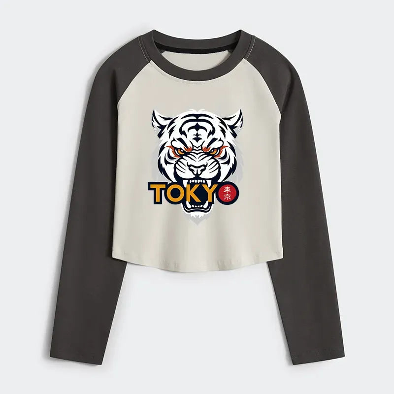 Kyoto lion women's crop tee on sale