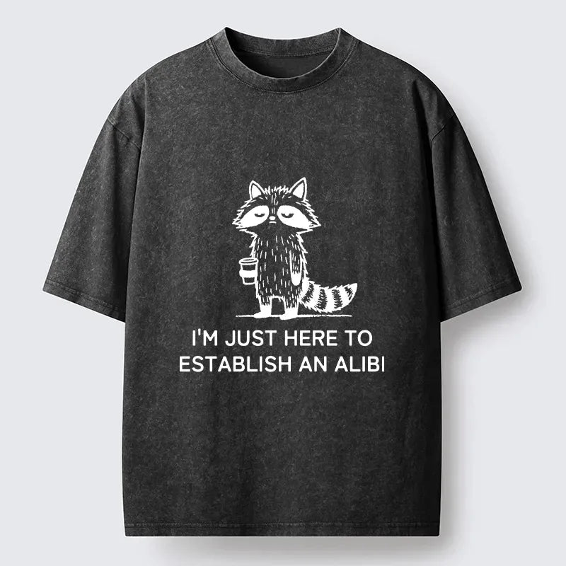 Japanese Minimal Raccoon T-Shirt for Daily Wear