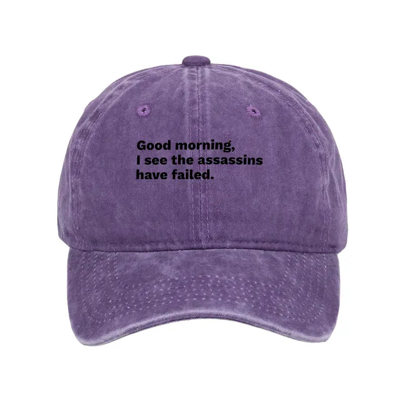 Kyoto-Lion Assassins Failed Morning Quote Art Washed Cap