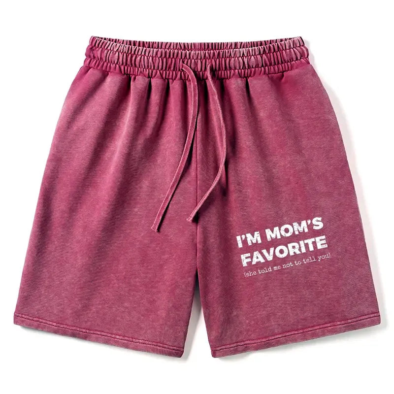 Funny Washed Shorts for Mother's Day