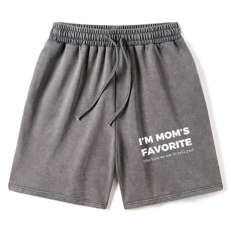 Funny Washed Shorts for Mother's Day