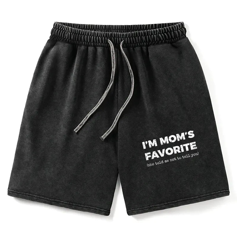 Funny Washed Shorts for Mother's Day