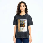 Japanese Ukiyo-e Cat T-Shirt for Streetwear