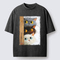 Japanese Ukiyo-e Cat T-Shirt for Streetwear