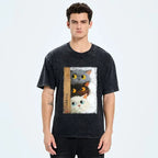 Japanese Ukiyo-e Cat T-Shirt for Streetwear