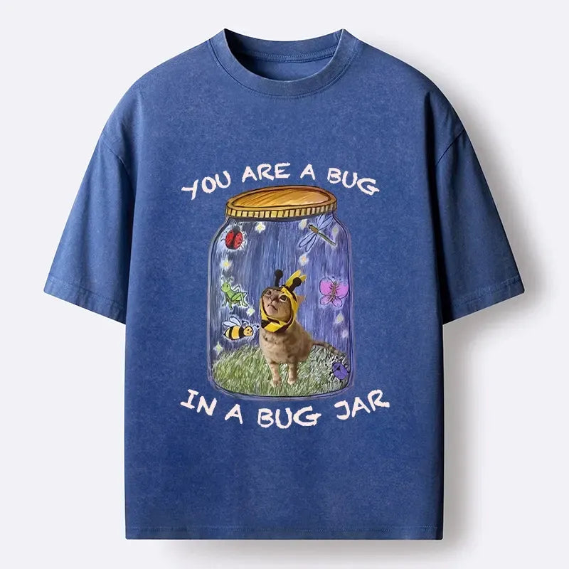 funny meme cat bug graphic t-shirt