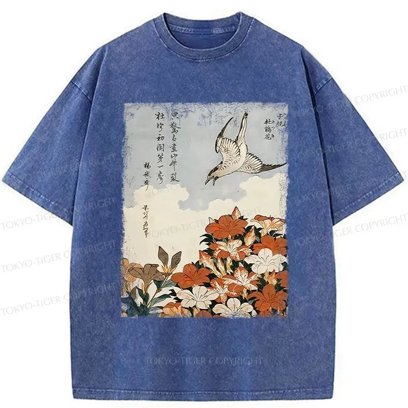 Kyoto Lion Unisex Floral Streetwear T-Shirt