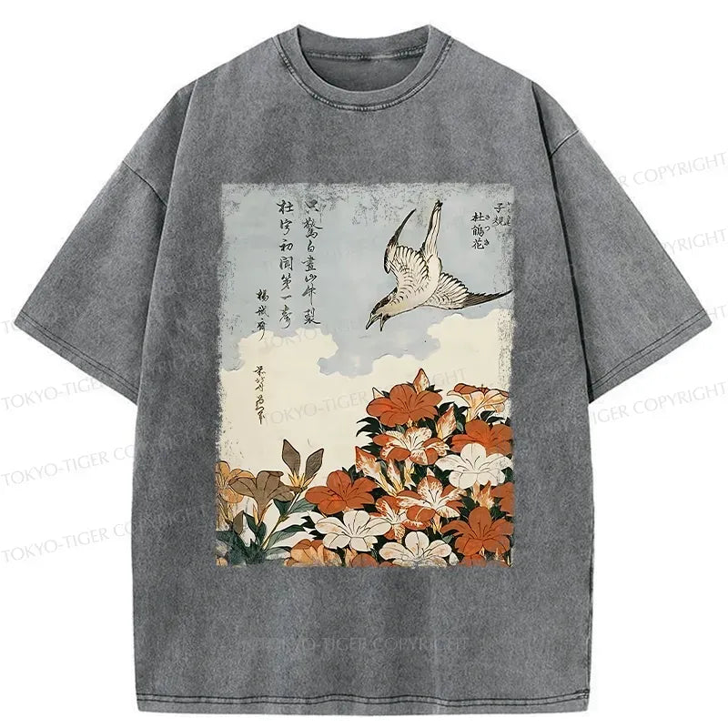 Japanese Azalea Washed T-Shirt for Travel