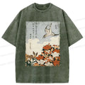 Vintage Rhododendron Cotton Tee for Beach